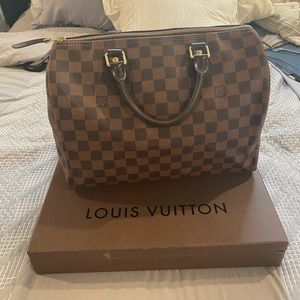 Louis Vuitton Speedy 30 Damier Ebene +Receipt